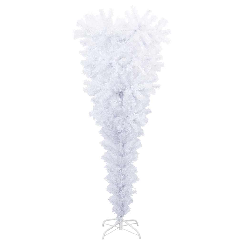 Vidaxl kunstkerstboom mit Standard umgekehrt 150 cm Weiß