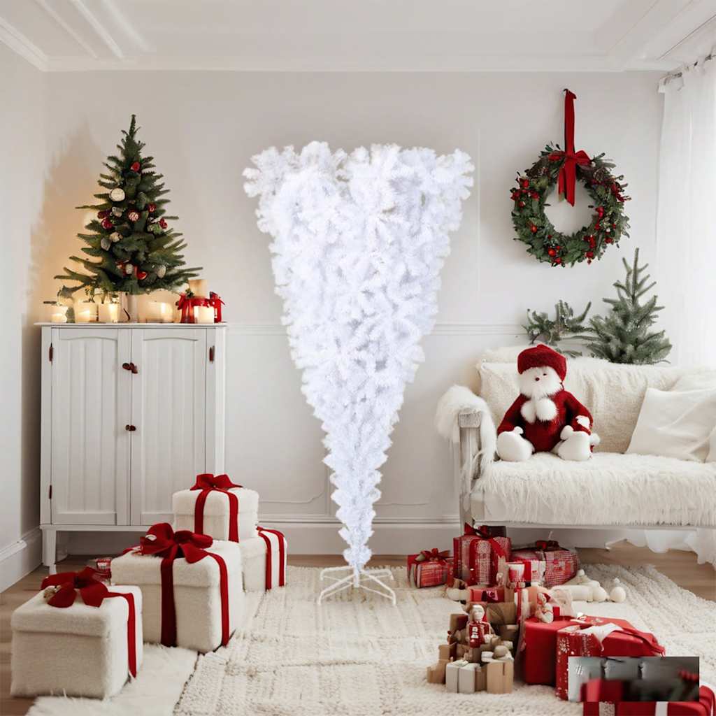 Vidaxl Kunstkerstboom avec un blanc standard de 180 cm blanc