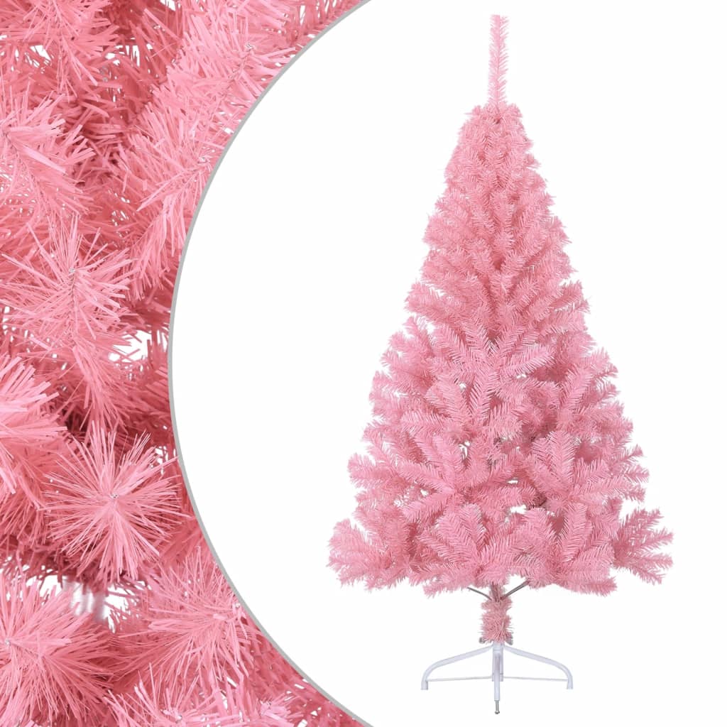 Vidaxl Kunstkerstboom con metà pvc da 150 cm standard rosa