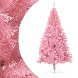 Vidaxl Kunstkerstboom com meio 210 cm de PVC rosa