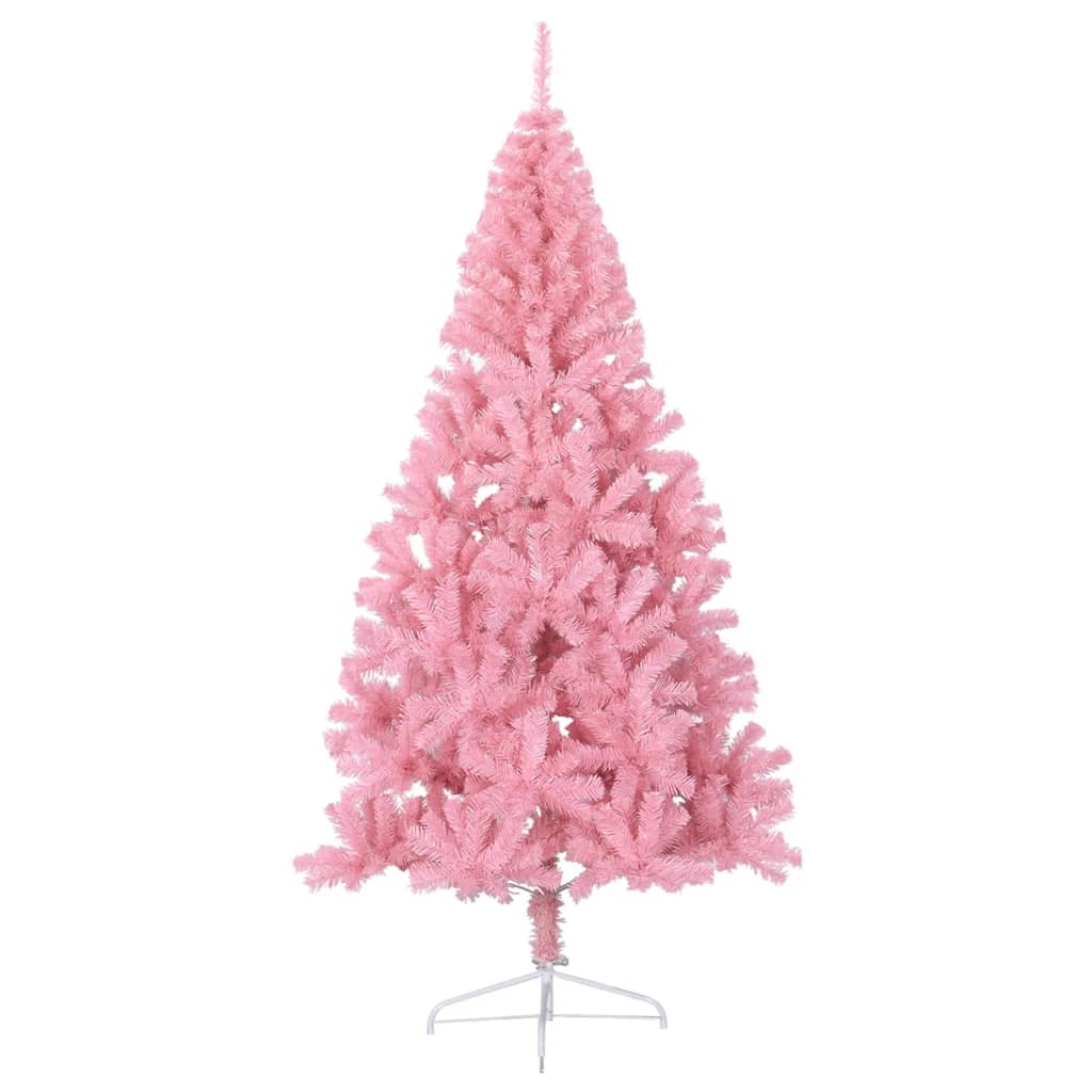 Vidaxl Kunstkerstboom se standardní polovinou 240 cm PVC růžová