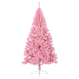 Vidaxl Kunstkerstboom se standardní polovinou 240 cm PVC růžová