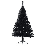 VidaXL Kunstkerstboom with standard half past 120 cm PVC Black