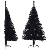 Vidaxl Kunstkerstboom com meio 150 cm de PVC preto