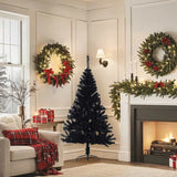 Vidaxl Kunstkerstboom com meio 150 cm de PVC preto