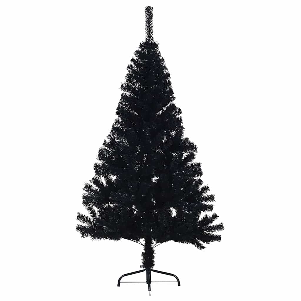 Vidaxl Kunstkerstboom com meio 150 cm de PVC preto