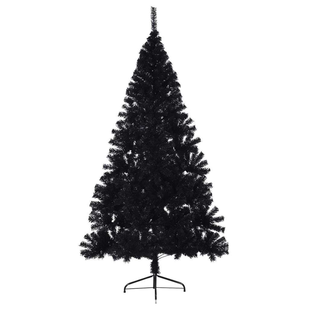 Vidaxl Kunstkerstboom with standard half 180 cm PVC Black