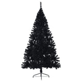 Vidaxl Kunstkerstboom with standard half 180 cm PVC Black