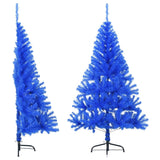 Vidaxl Kunstkerstboom med standard halvparten av 120 cm PVC blå