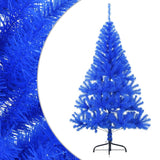 Vidaxl Kunstkerstboom med standard halvparten av 120 cm PVC blå