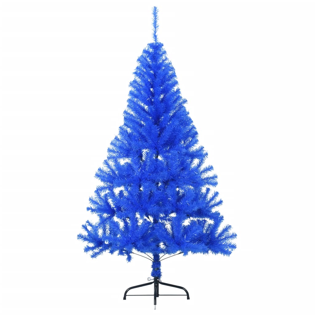 Vidaxl Kunstkerstboom med standard halvparten av 120 cm PVC blå