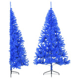 VidaXL Kunstkerstboom with standard half 210 cm PVC blue