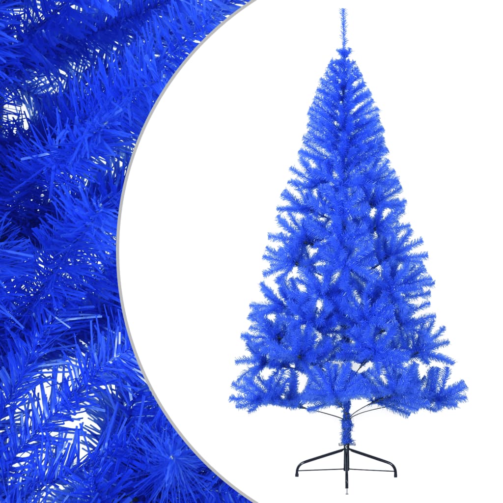 VidaXL Kunstkerstboom with standard half 210 cm PVC blue