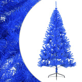 VidaXL Kunstkerstboom with standard half 210 cm PVC blue