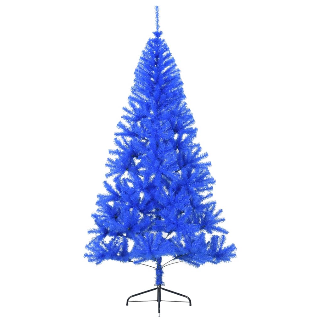 VidaXL Kunstkerstboom with standard half 210 cm PVC blue