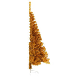 Vidaxl kunstkerstboom moitié avec un capuchon standard 180 cm de couleur or