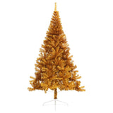 VidaXL Kunstkerstboom Half with standard 240 cm cap gold colored