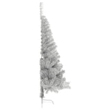 Vidaxl kunstkerstboom moitié avec un capuchon standard de 120 cm en argent coloré
