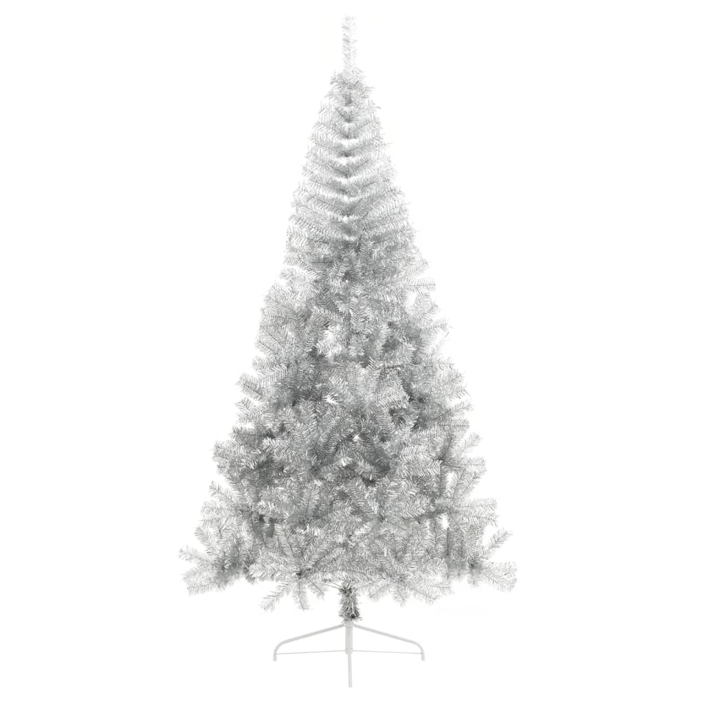 Vidaxl Kunstkerstboom Half med standard 210 cm Pet Silver Farget