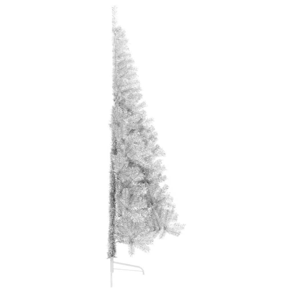 Vidaxl Kunstkerstboom Half med standard 210 cm Pet Silver Farget