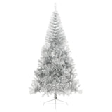 Vidaxl KunstkerstBoom polovina se standardní 240 cm čepice stříbrná barva