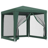 Tenda per feste Vidaxl con pareti laterali a 4 mesh 2,5x2,5 m HDPE Green