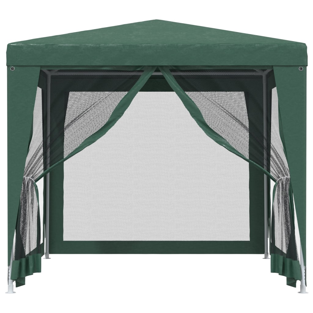 Tenda per feste Vidaxl con pareti laterali a 4 mesh 2,5x2,5 m HDPE Green