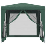 Tenda per feste Vidaxl con pareti laterali a 4 mesh 2,5x2,5 m HDPE Green