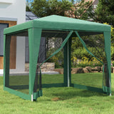 Tenda per feste Vidaxl con pareti laterali a 4 mesh 2,5x2,5 m HDPE Green