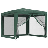Vidaxl Party Telt med 4 mesh sidevægge 3x3 m HDPE Green
