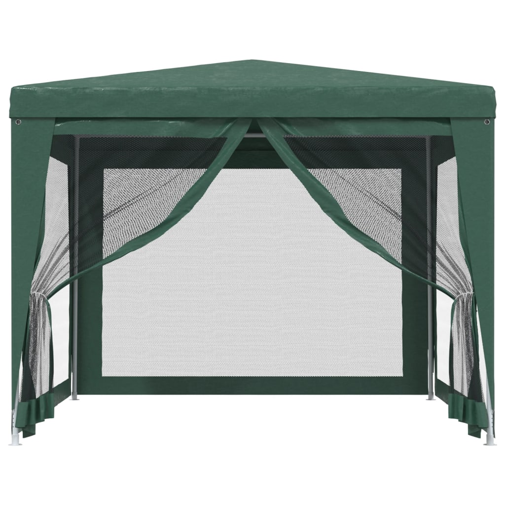 Vidaxl Party Telt med 4 mesh sidevægge 3x3 m HDPE Green