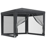 Vidaxl Party tent with 4 mesh side walls 3x3 m HDPE anthracite -colored
