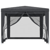 Vidaxl Party tent with 4 mesh side walls 3x3 m HDPE anthracite -colored