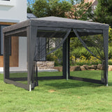 Vidaxl Party tent with 4 mesh side walls 3x3 m HDPE anthracite -colored