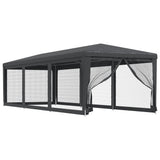 Vidaxl party tent with 8 mesh side walls 3x9 m HDPE anthracite-colored