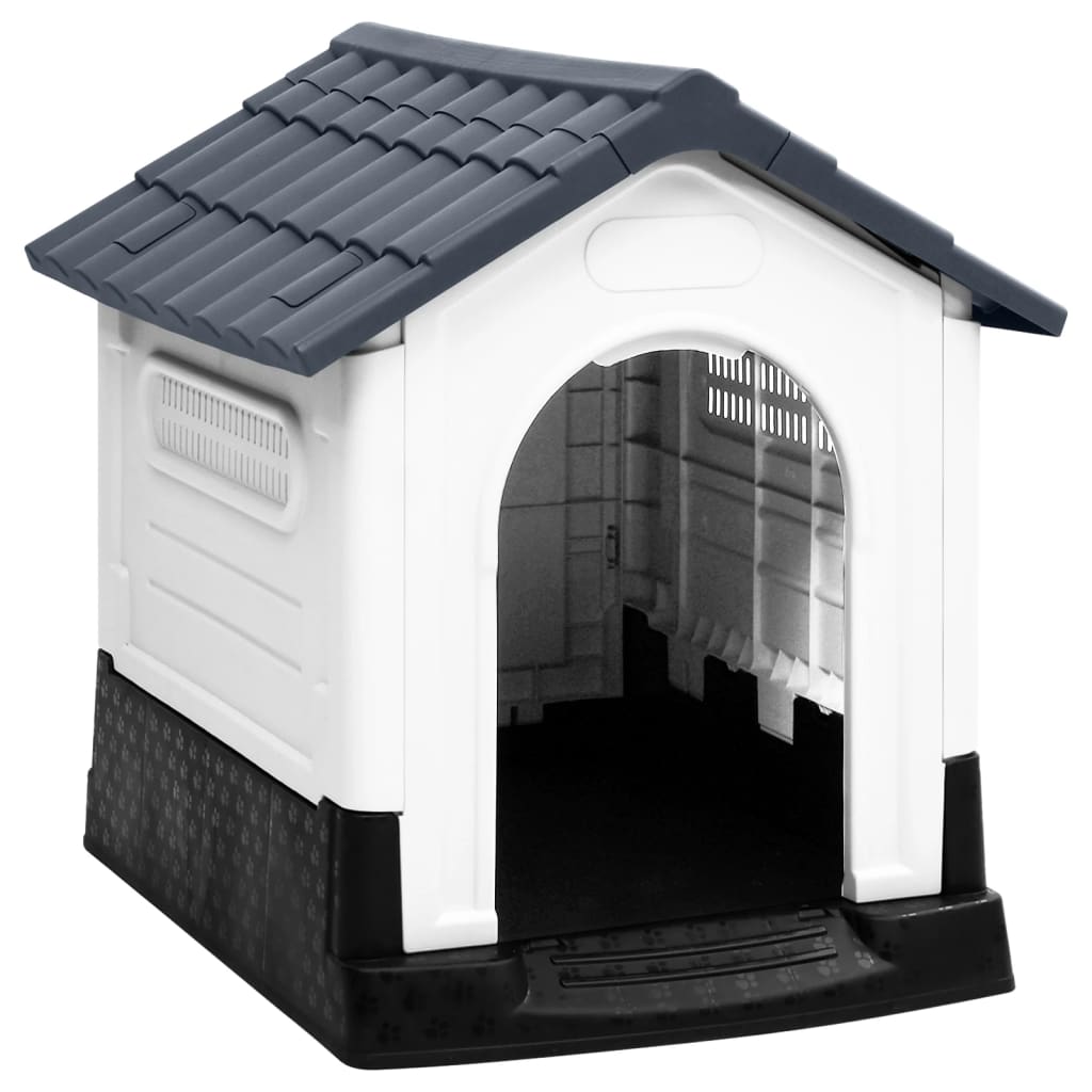 Vidaxl Dog loft 57x68x66 cm polypropen grå