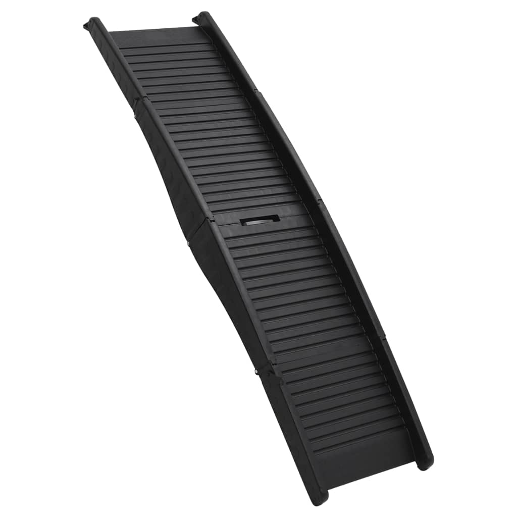 Slopy dla psa Vidaxl Stolone 153x40x12.5 cm plastikowe czarne