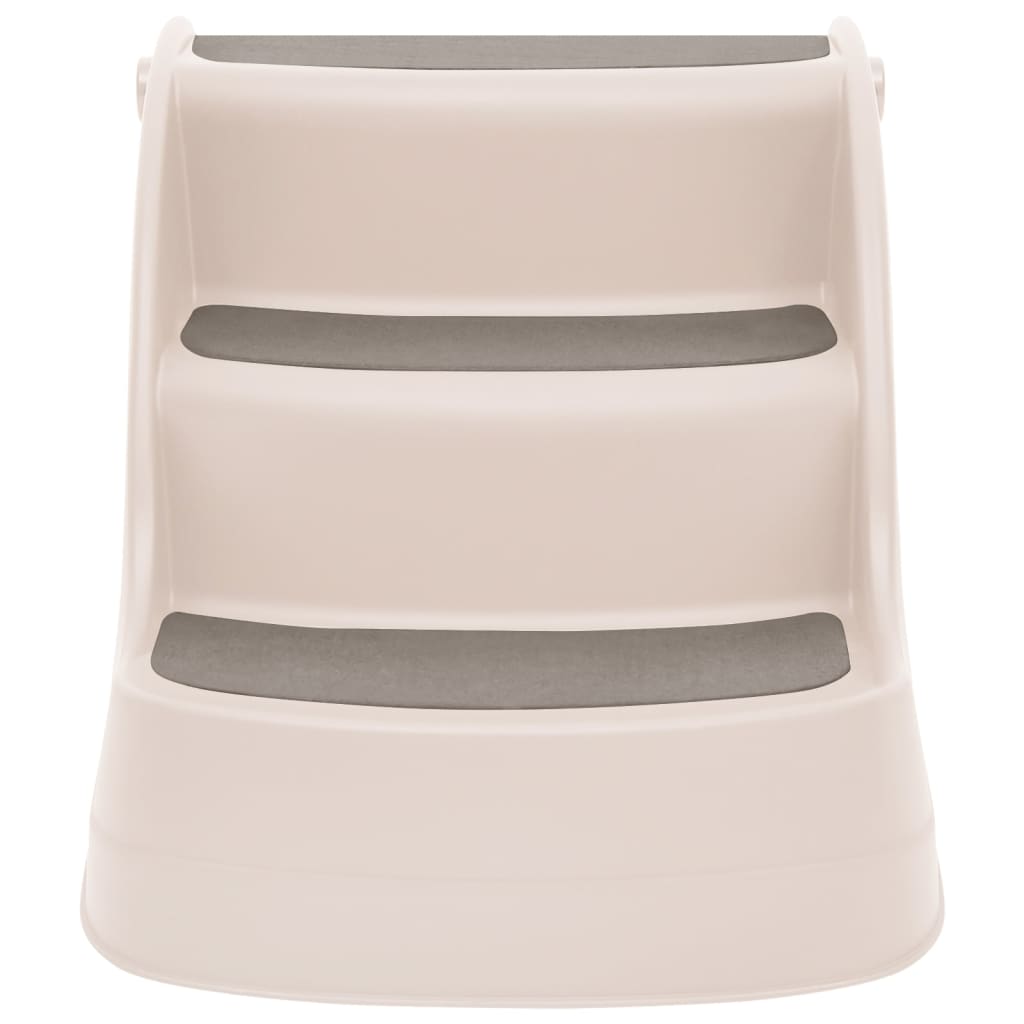 Vidaxl Dog Schody 3 stopnie Składane 50x38x38 cm plastikowy kolor kremowy