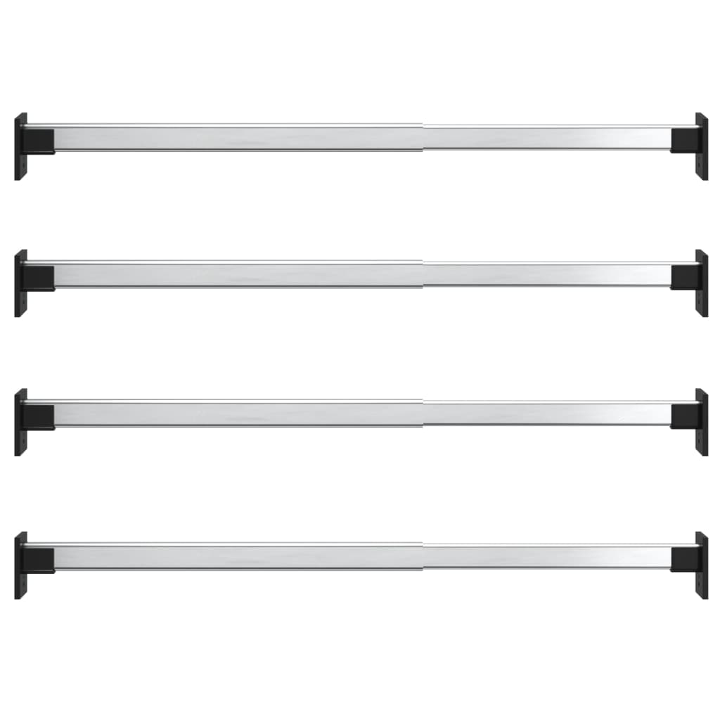 Vidaxl Clothing rods 4 St Telescopic 58-100 cm silver colored
