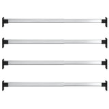 Vidaxl Clothing rods 4 St Telescopic 58-100 cm silver colored