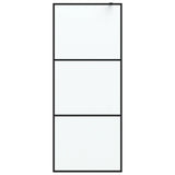 Vidaxl Walk-in shower wall 80x195 cm Mat ESG glass black