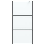 Vidaxl Walk-in shower wall 90x195 cm Mat ESG glass black