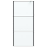 VidaXL Dušo kabina 90x195 cm matinis ESG stiklas juodas