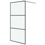 Vidaxl Walk-In duschvägg 100x195 cm matt ESG Glass Black