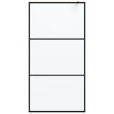 Vidaxl Walk-In duschvägg 100x195 cm matt ESG Glass Black
