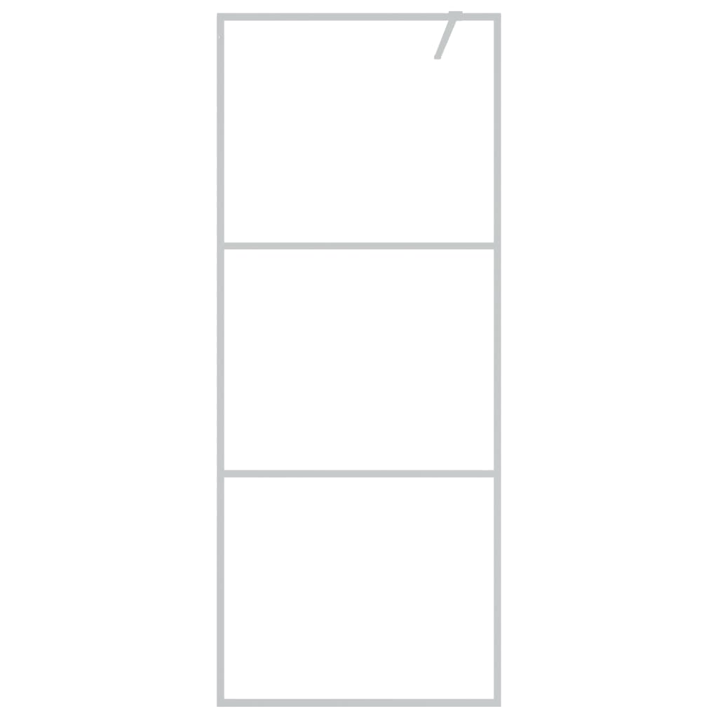 Vidaxl Walk-in shower wall 80x195 cm Transparent ESG glass silver colored