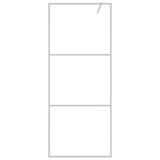 Vidaxl Walk-in shower wall 80x195 cm Transparent ESG glass silver colored