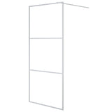 VIDAXL Walk-In Show-In Wall 90x195 cm Transparent ESG Glass Colorato d'argento