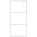 VIDAXL Walk-In Show-In Wall 90x195 cm Transparent ESG Glass Colorato d'argento
