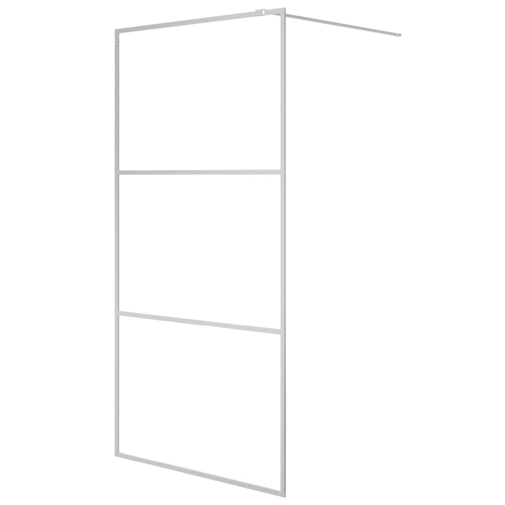 Vidaxl Walk-In duschvägg 100x195 cm transparent ESG-glas silverfärgad